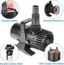 Outdoor Large 3900gph-230W 32.8FT Pond Water-fall & Kio Fish Fountain-s &Garden Pump Submersible IPX8: Long 32.8FT Cord Smart-er & Quieter Duck & Yard &Patio Ponds Pumps, 1 Barrier Pump Bag by GreenHaven Gardens