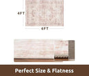 AMOAMI 4x6 Soft Vintage Area Rug - Non-Slip Washable Rug for Living Room, Bedroom, Dining Room, Office - Pink by CozyNest Decor