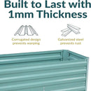 Sunnydaze Galvanized Raised Garden Bed - Metal Raised Bed for Gardening - Outdoor Planter Box for Flowers, Plants, and Vegetables - Green - 47" W x 23" D x 24" H Rectangle by GreenHaven Gardens
