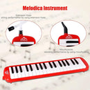 EastRock 37 Key Melodica Instrument Air Piano Keyboard Soprano style Pianica with Mouthpiece Tube Sets and Carrying Bag Black by TinyTreasures Baby Boutique