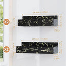 Magnetic Spice Rack for Refrigerator, Kitchen Organizer and Storage Shelf, Black Gold(4 Pack) by CozyNest Decor