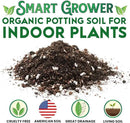 Organic Potting Soil for Indoor Plants. Boost House Plant Growth for Monstera, Fiddle Leaf, Money Tree, Pothos, Snake Plant, Aroid, Flowers, Herbs, Veggies, & More, Smart Grower 3 LB Ready to Plant by GreenHaven Gardens