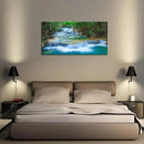 DZL Art S75275 Canvas Prints Wall Art Forest Waterfall Landscape Forest Scenery Painting Nature Wilderness Photography for Living Room Bedroom Bathroom Home Office Decor by CozyNest Decor