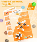 Organic Chemistry Model Kit-404 PCS,Portable Molecular Model Kit for Chemistry Classes,Atomic Element Model Set for Organic＆Inorganic Learning,Supply to Students ＆ Teachers by TinyTreasures Baby Boutique
