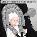 Infant Car Seat Insert, HNHUAMING Baby Car Seat Head & Body Support with 2 Strap Pads, Ultra Soft Newborn Preemie Carseat Insert Cushion for Girls Boys, Fits Car Seat, Stroller, Swing, Bouncer, Gray by TinyTreasures Baby Boutique
