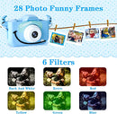 Kids Camera Toys for 3 4 5 6 7 8 9 10 11 12 Years Old Boys/Girls, Kids Digital Camera for Toddler with Video, Birthday Festival for Kids, Selfie Camera for Child, 32GB TF Card by TinyTreasures Baby Boutique