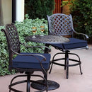 LVTXIII Patio Chair Cushions 19"x19"x3", Water-Repellent Outdoor Seat Cushions for Patio Furniture, Square Chair Pads with Ties for Home Garden Decoration, Set of 2, Navy Blue by GreenHaven Gardens