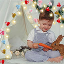 9.85Ft Easter Decor String Lights with Timer 20 Rabbit Shaped Pompoms 20 Ball LED Garland Battery Operated Easter Decorations Bunny Lights for Home Party Kids Room Bedroom Birthday Wedding Indoor by CozyNest Decor