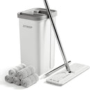 JOYMOOP Mop and Bucket with Wringer Set, Hands Free Flat Floor Mop and Bucket, 60" Mop with 5 Reusable Microfiber Pads, Wet and Dry Use, Floor Cleaning System by CozyNest Decor
