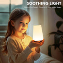 LED Night Light Bedside Lamp Touch and Remote Control Dimmable Tabletop 13 RGB Colors Changing 5 Brightness Adjustable Rechargeable Portable Lamp for Baby Kids Nursery Bedroom Bathroom Outdoor Camping by TinyTreasures Baby Boutique