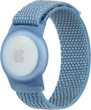 Kids Wristband Protective Case Compatible with Apple AirTag, Adjustable Nylon Bracelet for Air Tag GPS Tracker Holder with Anti Lost Watchband for Toddler Child Kids (Blue) by TinyTreasures Baby Boutique