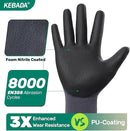 Kebada Work Gloves for Men and Women, Foam Nitrile Coated Safety Gloves with Grip, Ideal for Warehouse Package Handling, Gardening, Mechanic and Construction, XS by GreenHaven Gardens
