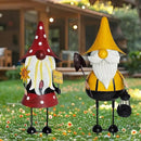 HONGLAND Metal Gnome Yard Art -18 Inch Metal Gnome Statue Garden Decor -3D Garden Outdoor Decorations -Christmas Holiday Lawn Patio Yard Garden Decor by CozyNest Decor