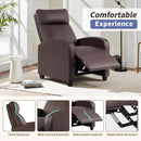 BestMassage | Recliner Chair | with 2 Point Massage Function | Leather Dark Brown | with Lumbar Support, Adjustable Push Back, Footrest & Padded Seat | Easy Assembly | for Living Room, Home Theatre by CozyNest Decor