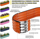 Galvanized Metal Planter Raised Garden Bed Kit for Gardening Outdoor，8x2x1ft Planter Grow Garden Box Raised Flower Bed，Long Vegetable Clearance Herb Raised Garden Beds for Gardening by GreenHaven Gardens