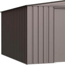 Cover It 6' x 4' Galvanized Steel Outdoor Storage Shed with Pent Roof and Lockable Sliding Doors, Weather-Resistant Steel Storage Shed for Backyards, Tan by GreenHaven Gardens