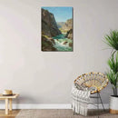 Natural mountain stream scenery poster suitable for bedroom beautiful blue sky flowing river scenery suitable for living room dormitory office by CozyNest Decor
