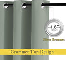 NICETOWN Sage Green Blackout Curtains 63 inch Length for Kitchen, Grommet Energy Saving Thermal Window Treatments Light Blocking Drapes for Bedroom, 2 Panels, W46 x L63 by TinyTreasures Baby Boutique