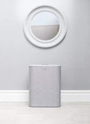 Joseph Joseph Tota 90 liter/23.8 gallon Laundry Hamper Separation Basket with lid, 2 Removable Washing Bags with Handles - Gray by CozyNest Decor