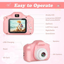 Kids Camera, HD Digital Video Camera,Childrens Toys for 3 4 5 6 7 8 9 Year Old Boys/Girls, Selfie Camera for Kids, Christmas Birthday Gifts with 32GB SD Card(Pink) by TinyTreasures Baby Boutique