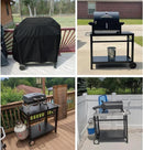 Outdoor Dining Cart Cover for Royal Gourmet Double-Shelf Movable Prep Grill Side Table Heavy Duty Waterproof Cover for Stainless Steel Top BBQ Pizza Oven Kitchen Work Table, Black by GreenHaven Gardens