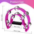 EastRock Double Row Tambourine,Metal Jingles Hand Held Percussion-Half Moon Tambourine for Adults, KTV, Party(Purple) by TinyTreasures Baby Boutique