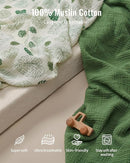 Blissful Diary Muslin Baby Changing Pad with Waterproof Lining Foam, Diaper Changing Table Pad with Cover for Dressers (Monstera, Rectangular) by TinyTreasures Baby Boutique