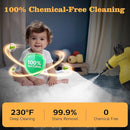 Steam Cleaner, Handheld Steam Cleaner, Steam Cleaner for Home with 16 Accessories and Automatic Steam Switch, Steamer for Cleaning Home, Living Room, Kitchen, Bathroom, Car (Yellow) by TinyTreasures Baby Boutique