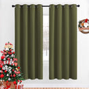 NICETOWN Blackout Curtains for Girls Room - Thermal Insulated Solid Grommet Room Darkening Curtains/Panels/Drape for Bedroom (Olive Green, 1 Pair, 52 by 72-Inch) by TinyTreasures Baby Boutique