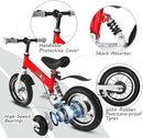 Balance Bike 2 in 1,The Dual Use of a Kids Balance Bike and Kids Bike,12 14 Inches for 2-6 Years Old,with Shock Absorbers, Fenders, Pedals, Auxiliary Wheels by TinyTreasures Baby Boutique