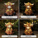 Highland Cow Decor, Highland Cow Gifts, Highland Cow Statue, Solar Garden Statue for Outside, Solar Garden Yard Patio Decor, Outdoor Statue for Garden, Yard, Gardening Gifts for Women, Mom by GreenHaven Gardens