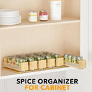 SpaceAid Bamboo Pull Out Spice Rack Organizer for Cabinet, Heavy Duty Slide Out Seasoning Kitchen Pantry Sliding Vertical Organization, 7.3" Wide, 2 Drawers(3" Wide), 1-Tier, Natural by CozyNest Decor