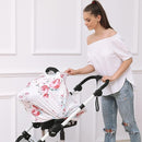 Baby Car Seat Covers - Stroller Canopy Breastfeeding Covers, Multi-use Carseat Canopy, for Boys and Girls Shower Gift (Print Flower) by TinyTreasures Baby Boutique