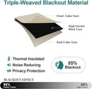 ChrisDowa Blackout Curtains 70 inches Wide for Bedroom - 2 Panels Set Extra Wide Grommet Thermal Insulated Room Darkening Curtains for Living Room (Beige, 70 x 63 Inch) by CozyNest Decor