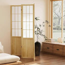 5.6FT Room Divider and Folding Portable Partition Screen, Chinese Japanese Shoji Style for Room Separation - 4 Panel (Natural) by CozyNest Decor
