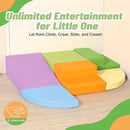 6-Piece Foam Climbing Blocks for Toddlers: Baby Foam Climbing Gym PU Leather Colorful Indoor Toy Building Blocks by TinyTreasures Baby Boutique