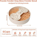 Slow Feeder Dog Bowl for Large Dogs with Non-Slip Base - Adjustable Speed Design, Removable Puzzle Inserts & Dishwasher Safe, Pink by CozyNest Decor