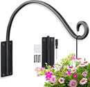Qiang Ni Heavy-Duty Plant Hanger Outdoor: 16-Inch Hanging Plant Hooks for Outside Baskets - 2 Pieces Wall Mount Plant Bracket for Bird Feeder by GreenHaven Gardens