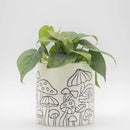 BASE ROOTS Mushroom Planter, Speckled White, Indoor/Outdoor, Holds Small Plants by GreenHaven Gardens