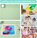 AWOKE Silicone Painting Mat for Table Protection - 20"X16" Washable Art Mat with 1 Water Cup for Kids - Craft Mat has 12 Color Dividers - 2 Paint Palettes (Green), Toddler Activities, Girl Boy Gifts by TinyTreasures Baby Boutique