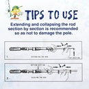 Kids Fishing Pole, Portable Telescopic Kids Fishing Poles for Boys and Girls, Fishing Rod and Reel Combo Kit with Tackle Box, and Fishing Net, Best Fishing Pole for Toddler Youth by TinyTreasures Baby Boutique