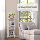 TUTOTAK End Table with Charging Station, Small Side Table with Outlets, Nightstand Bedside Table, 2-Tier Storage Shelf for Small Space, Living Room, Bedroom, Marble White TB01BMW040 by CozyNest Decor