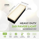 LUMENGY Paver Light 3×9 Inch (2.95 inch X 8.85 inch), Warm White Glare-Free Illumination for Driveways, Pathways, Pool Deck & Patios,12V AC/DC, Waterproof & Drive-Over Rated by CozyNest Decor
