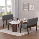 Accent Chair 2 Seat, Arm Chairs with Soft Seat and Armrests for Living Room, Love seat for Dining, Reading, and Waiting Rooms (Gray) by CozyNest Decor