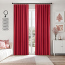 ANRODUO Back Tab Blackout Curtains for Bedroom Living Room, Rod Pocket Pinch Pleated Thermal Insulated Room Darkening Curtains 90 Inches Long 2 Panels, Red, 42 x 90 Inch by TinyTreasures Baby Boutique