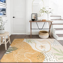 Lahome Washable Area Rug for Living Room - 5x7 Rug for Classroom Throw Non-Slip Soft Rugs for Bedroom Aesthetic, Boho Taupe Botanical Print Indoor Capet for Kids Nursery Dorm Entryway Dining Room by TinyTreasures Baby Boutique