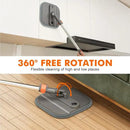 Upgraded Spin Mop and Bucket Set Self-Standing Mop Bucket Separate Dirty and Clean Water System Self Wringing 360° Rotating 90° Foldabl Mops and Buckets for Floor Cleaning (Dark Gray, 2Pads) by CozyNest Decor