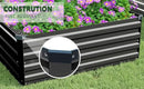 MGNO 2pcs 12x4x1FT Galvanized Raised Garden Bed-Outdoor Planter Box for Vegetables-Metal Garden Bed,RRectangle Planting Box for Herb,Flower,Black by GreenHaven Gardens