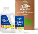 Laundry Detergent for Sensitive Skin | Gentle & Safe for Baby Clothes | Plant-Based | Easy to Dissolve to Create a Liquid| Include 1 Refillable Bottle| Signature Scent (50 Loads) by CozyNest Decor