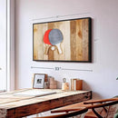 ElephantStock Ping Pong Wall Art - Horizontal Framed Canvas - 1-Piece Living Room Wall Decor - Photography Canvas Print - Brown and Red Decor for Wall - 31" X 21" by CozyNest Decor